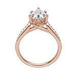 Load image into Gallery viewer, EDIT ACCENTED PEAR CUT MOISSANITE ENGAGEMENT RING