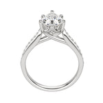 Load image into Gallery viewer, EDIT ACCENTED PEAR CUT MOISSANITE ENGAGEMENT RING