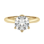 Load image into Gallery viewer, EDIT CLASSIC CUSHION CUT MOISSANITE ENGAGEMENT RING