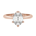 Load image into Gallery viewer, EDIT CLASSIC OVAL CUT MOISSANITE ENGAGEMENT RING