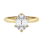 Load image into Gallery viewer, EDIT CLASSIC OVAL CUT MOISSANITE ENGAGEMENT RING