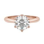 Load image into Gallery viewer, EDIT CLASSIC ROUND CUT MOISSANITE ENGAGEMENT RING