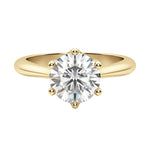 Load image into Gallery viewer, EDIT CLASSIC ROUND CUT MOISSANITE ENGAGEMENT RING