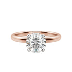 Load image into Gallery viewer, BARE 4-PRONG ROUND CUT MOISSANITE ENGAGEMENT RING