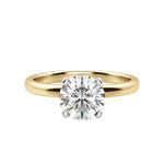 Load image into Gallery viewer, BARE 4-PRONG ROUND CUT MOISSANITE ENGAGEMENT RING