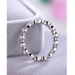 Load image into Gallery viewer, BEZEL SET MOISSANITE DIAMOND WHITE GOLD FULL ETERNITY STACKING WEDDING BAND