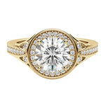 Load image into Gallery viewer, BOLD ROUND CUT MOISSANITE ENGAGEMENT RING