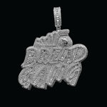 Load image into Gallery viewer, BREAD GANG MONEY BAG MOISSANITE BAGUETTE & ROUND DIAMOND ICED OUT PENDANT