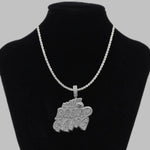 Load image into Gallery viewer, BREAD GANG MONEY BAG MOISSANITE BAGUETTE & ROUND DIAMOND ICED OUT PENDANT