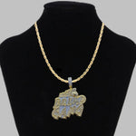 Load image into Gallery viewer, BREAD GANG MONEY BAG MOISSANITE BAGUETTE & ROUND DIAMOND ICED OUT PENDANT