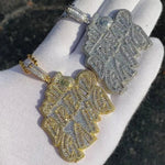 Load image into Gallery viewer, BREAD GANG MONEY BAG MOISSANITE BAGUETTE & ROUND DIAMOND ICED OUT PENDANT