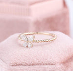 Load image into Gallery viewer, BUTTERFLY MOOD CUTE ROSE GOLD PROMISE DAINTY STACKABLE RING