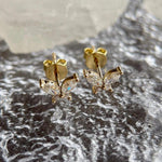 Load image into Gallery viewer, BUTTERFLY STYLE MARQUISE/ROUND CUT MOISSANITE STUD EARRING