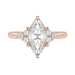 Load image into Gallery viewer, CALM MARQUISE CUT MOISSANITE ENGAGEMENT RING