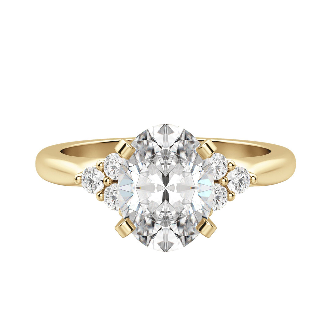 CALM OVAL CUT MOISSANITE ENGAGEMENT RING