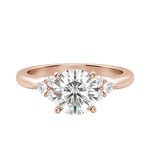 Load image into Gallery viewer, CALM ROUND CUT MOISSANITE ENGAGEMENT RING