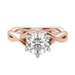 Load image into Gallery viewer, CHIC CLASSIC ROUND CUT MOISSANITE ENGAGEMENT RING