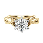 Load image into Gallery viewer, CHIC CLASSIC ROUND CUT MOISSANITE ENGAGEMENT RING