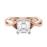 Load image into Gallery viewer, CHIC CLASSIC ASSCHER CUT MOISSANITE ENGAGEMENT RING