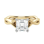 Load image into Gallery viewer, CHIC CLASSIC ASSCHER CUT MOISSANITE ENGAGEMENT RING