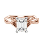 Load image into Gallery viewer, CHIC CLASSIC EMERALD CUT MOISSANITE ENGAGEMENT RING