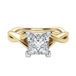 Load image into Gallery viewer, CHIC CLASSIC PRINCESS CUT MOISSANITE ENGAGEMENT RING