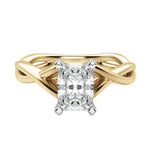Load image into Gallery viewer, CHIC CLASSIC RADIANT CUT MOISSANITE ENGAGEMENT RING