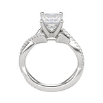 Load image into Gallery viewer, CHIC ACCENTED ASSCHER CUT MOISSANITE ENGAGEMENT RING