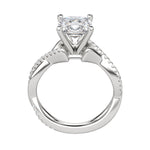 Load image into Gallery viewer, CHIC ACCENTED CUSHION CUT MOISSANITE ENGAGEMENT RING