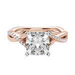 Load image into Gallery viewer, CHIC ACCENTED CUSHION CUT MOISSANITE ENGAGEMENT RING