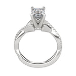 Load image into Gallery viewer, CHIC ACCENTED EMERALD CUT MOISSANITE ENGAGEMENT RING