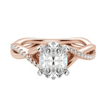 Load image into Gallery viewer, CHIC ACCENTED OVAL CUT MOISSANITE ENGAGEMENT RING