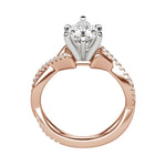Load image into Gallery viewer, CHIC ACCENTED PEAR CUT MOISSANITE ENGAGEMENT RING