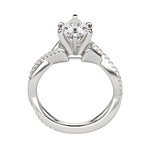 Load image into Gallery viewer, CHIC ACCENTED PEAR CUT MOISSANITE ENGAGEMENT RING