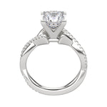 Load image into Gallery viewer, CHIC ACCENTED PRINCESS CUT MOISSANITE ENGAGEMENT RING