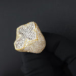 Load image into Gallery viewer, CROSS MADE IN 925 SILVER STUDDED WITH VVS COLORLESS MOISSANITE STONE HIPHOP RING
