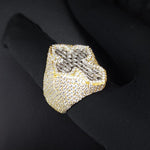 Load image into Gallery viewer, CROSS MADE IN 925 SILVER STUDDED WITH VVS COLORLESS MOISSANITE STONE HIPHOP RING