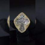 Load image into Gallery viewer, CROSS MADE IN 925 SILVER STUDDED WITH VVS COLORLESS MOISSANITE STONE HIPHOP RING