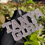 Load image into Gallery viewer, CUSTOM NAME BAGUETTE MOISSANITE DIAMOND BIG SIZE HIP HOP PENDANT