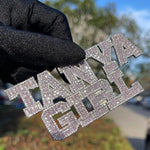 Load image into Gallery viewer, CUSTOM NAME BAGUETTE MOISSANITE DIAMOND BIG SIZE HIP HOP PENDANT