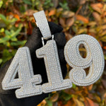 Load image into Gallery viewer, CUSTOM NUMBER VVS MOISSANITE HIP HOP RAPPER ICED OUT PENDANT