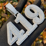 Load image into Gallery viewer, CUSTOM NUMBER VVS MOISSANITE HIP HOP RAPPER ICED OUT PENDANT