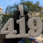 Load image into Gallery viewer, CUSTOM NUMBER VVS MOISSANITE HIP HOP RAPPER ICED OUT PENDANT