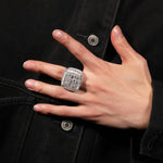 Load image into Gallery viewer, CUSTOMIZE ICED OUT MINI LETTER HIP HOP MOISSANITE INLAID PERSONALITY SQUARE RING