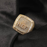 Load image into Gallery viewer, CUSTOMIZE ICED OUT MINI LETTER HIP HOP MOISSANITE INLAID PERSONALITY SQUARE RING