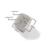 Load image into Gallery viewer, CUSTOMIZE ICED OUT MINI LETTER HIP HOP MOISSANITE INLAID PERSONALITY SQUARE RING