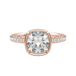 Load image into Gallery viewer, DAHL CUSHION CUT MOISSANITE ENGAGEMENT RING