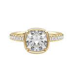 Load image into Gallery viewer, DAHL CUSHION CUT MOISSANITE ENGAGEMENT RING