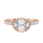 Load image into Gallery viewer, DAHL OVAL CUT MOISSANITE ENGAGEMENT RING