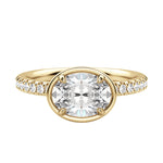 Load image into Gallery viewer, DAHL OVAL CUT MOISSANITE ENGAGEMENT RING